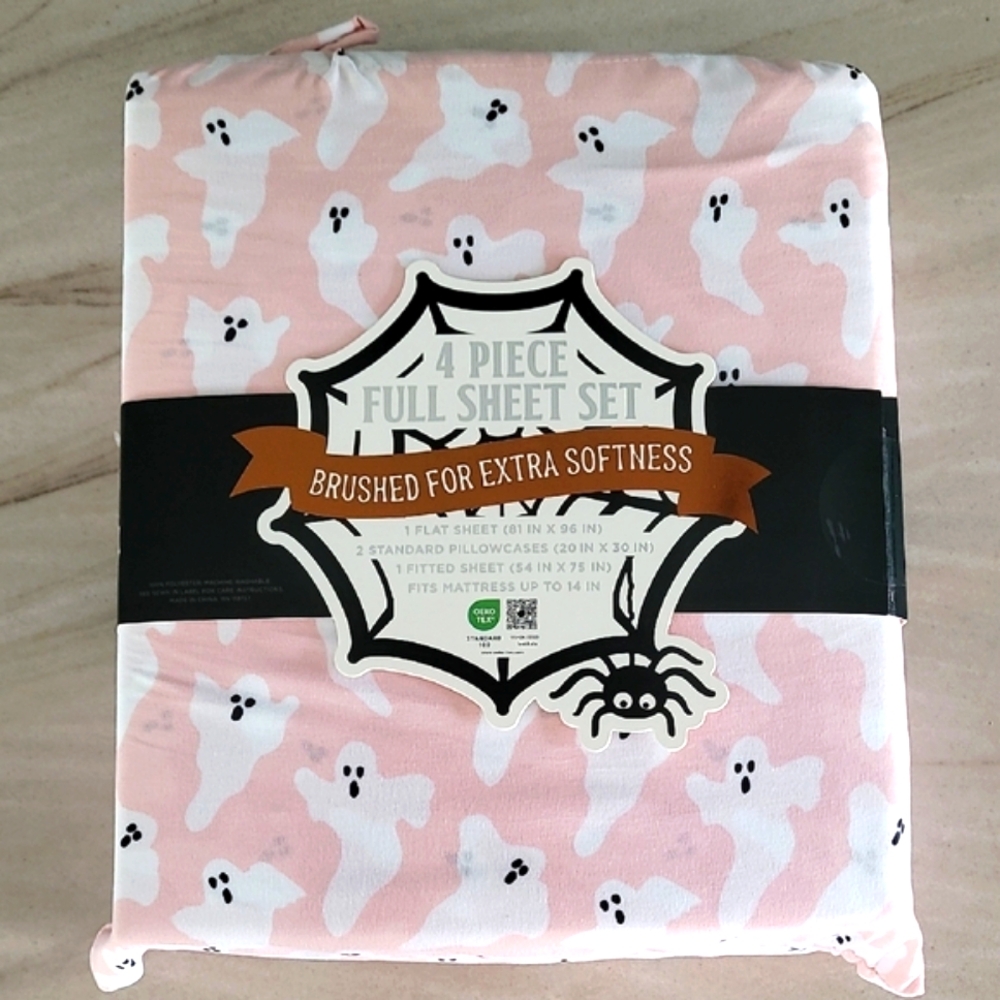 Envogue Pink Ghost Print Full Sheet Set